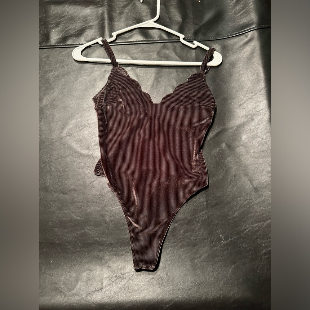 Ribbed Velvet Urban Outfitters Bodysuit